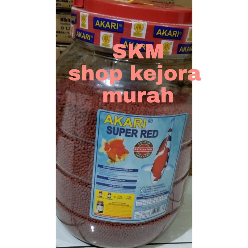 Pelet ikan koki koi Akari red 4 kg Pakan makanan ikan koi koki