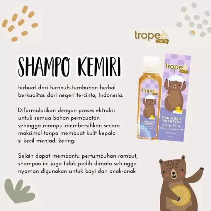 Tropee Bebe Sampo Kemiri Bayi Trope Candlenut Shampoo 100 ml 100ml