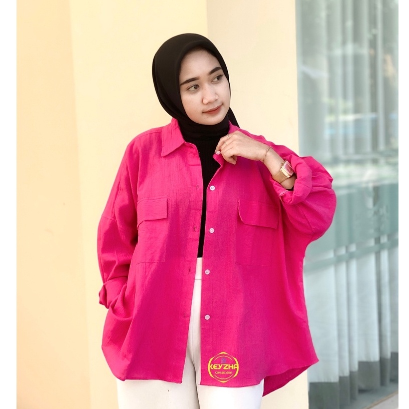 reina blouse kemeja crinkle