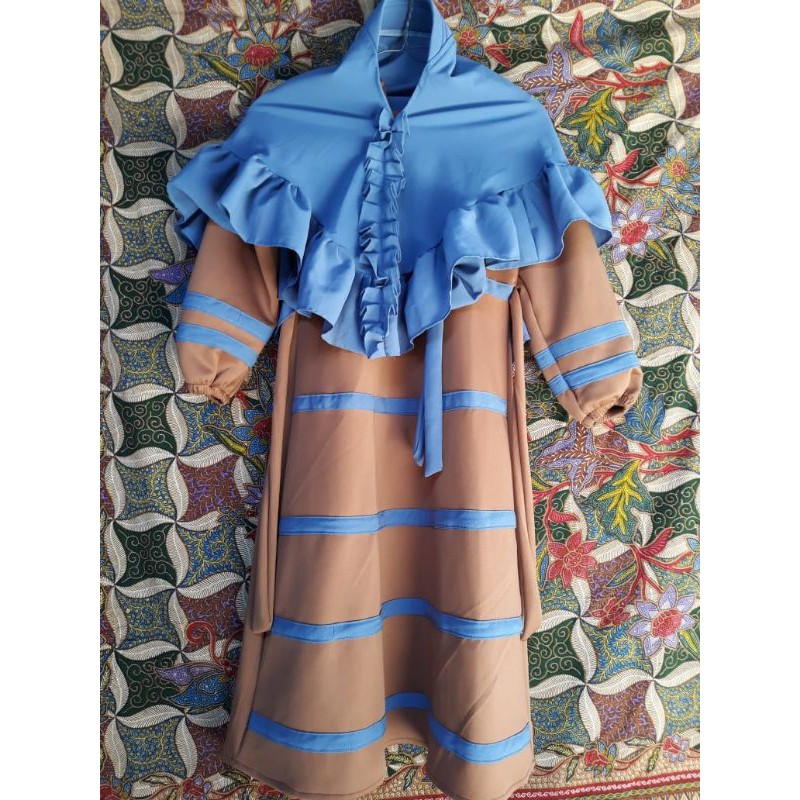 promo gamis syar'i anak umur 10-13 tahun plus kerudung