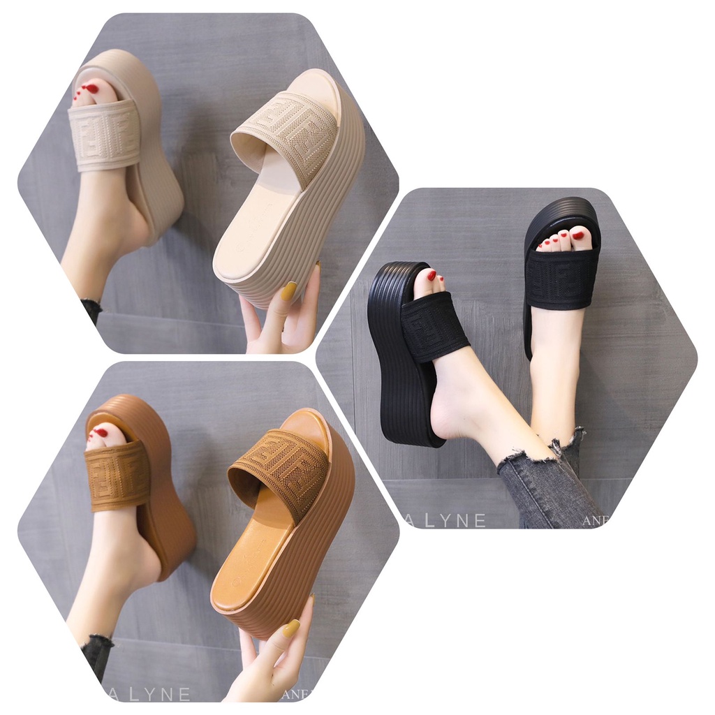 ANELA LYNE SANDAL SLOP WEDGES SADIYA ANE1015 ORIGINAL