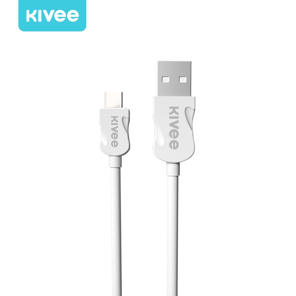 Kivee Kabel Data Android Type-C USB Fast Charging Samsung Xiaomi Oppo Vivo White 2.1A