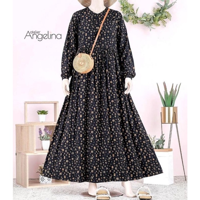 sarah dress by atelier angelina A letters black size xs