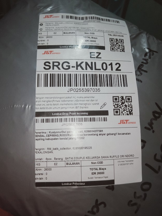 Batik Couple Keluarga Sania Ruffle Ori Ndoro Jowi Dnt Motif Merpati Putih