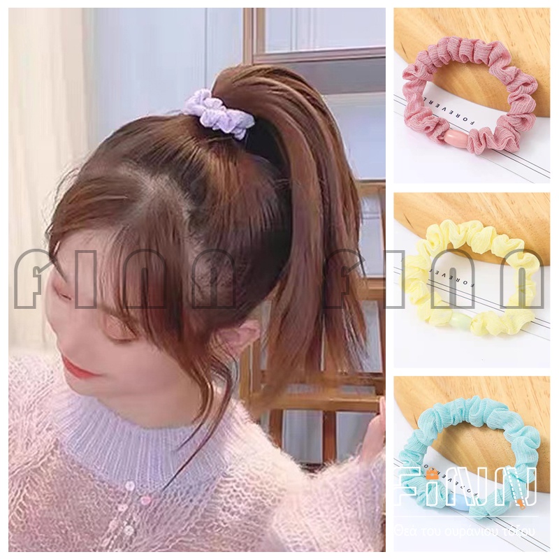 Srunchie Rambut Wanita Kerut Korean Fashion New Trendy Aksesoris Rambut Import