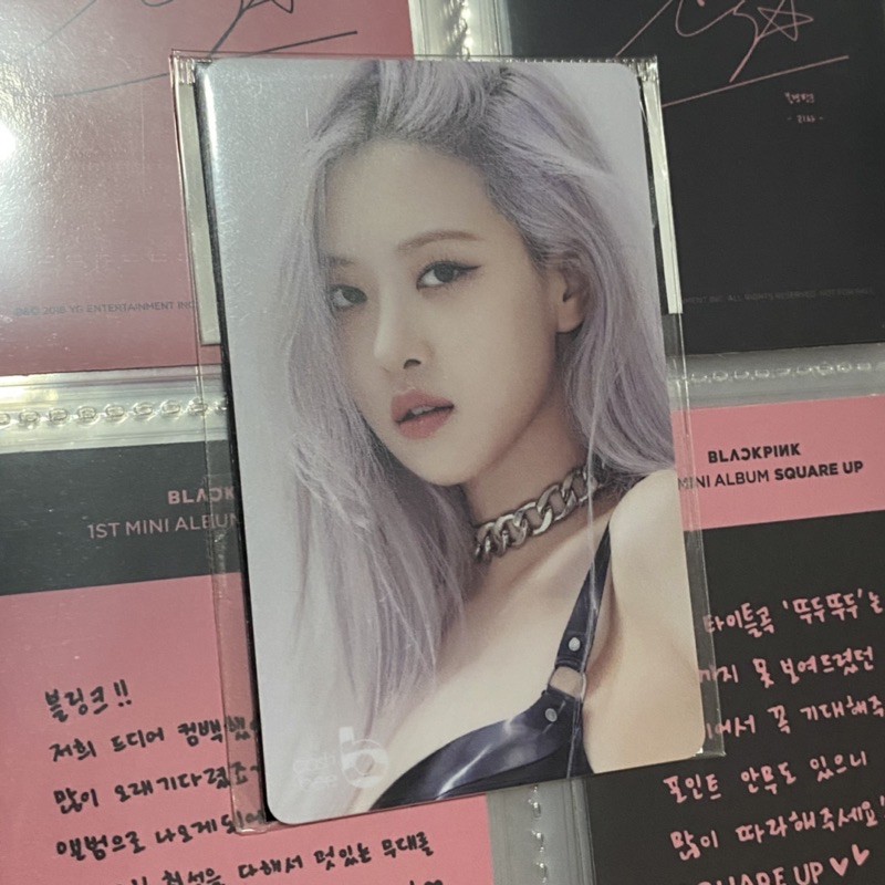 rose blackpink photocard pc cashbee the album