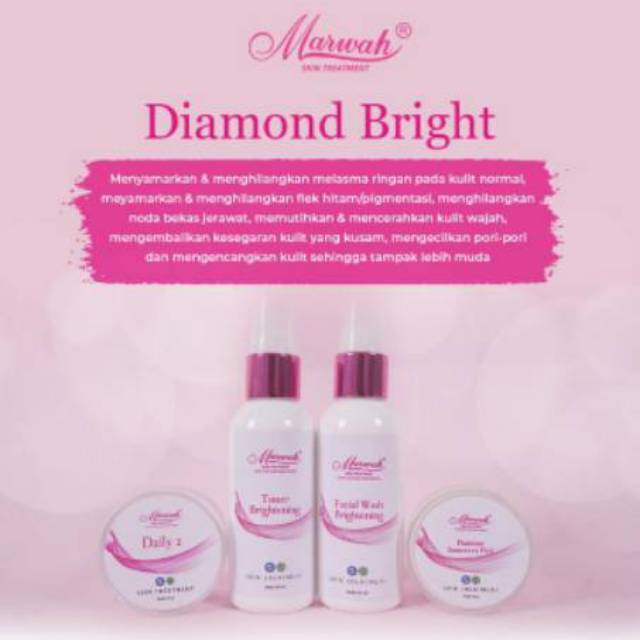 Marwah Skincare Diamond Bright Cream Normal Skin Shopee Indonesia