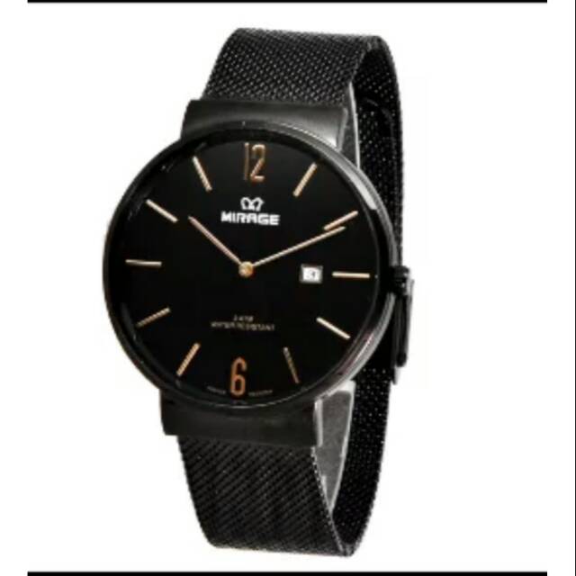 Jam Tangan Wanita Mirage  8624 Hitam Original . Jam Tangan Wanita Terbaru