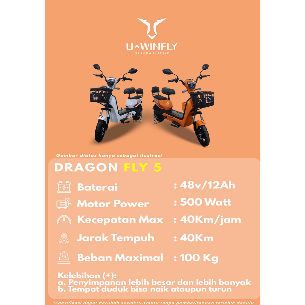 SEPEDA LISTRIK UWINFLY DRAGONFLY 5