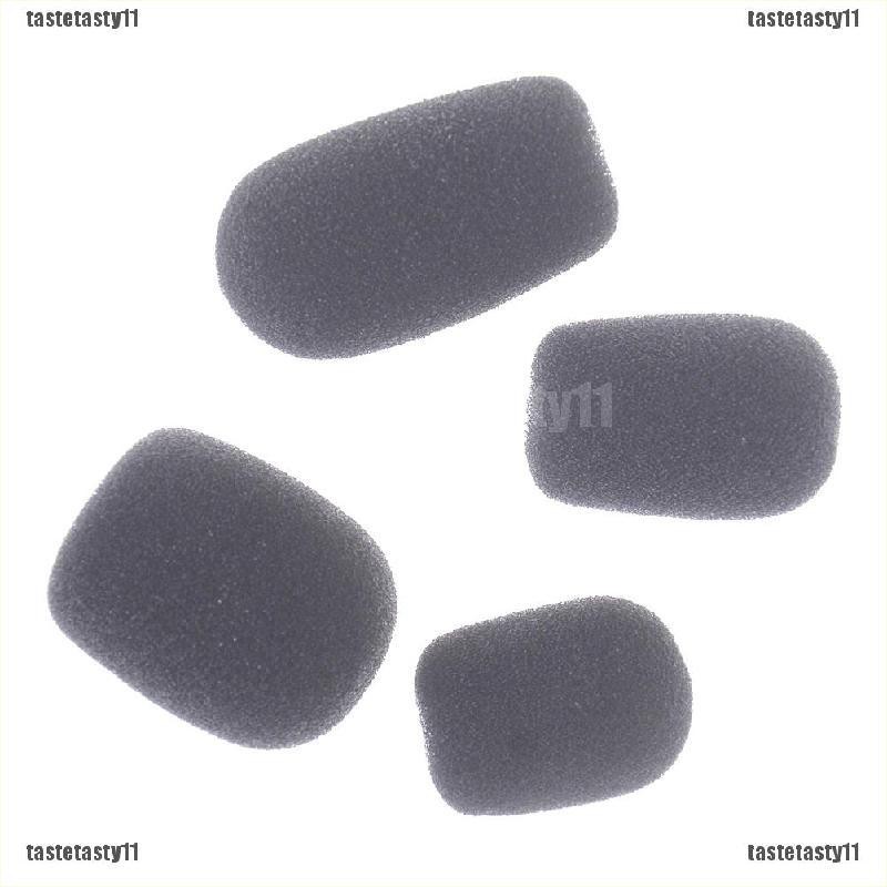 10Pcs Spons Mikrofon Warna Hitam