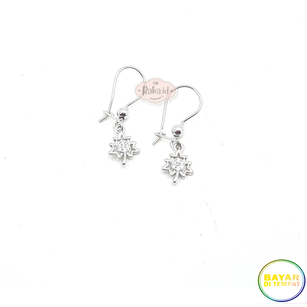 Anting Clip / Klip Motif Daun Perhiasan Aksesoris Wanita 1138