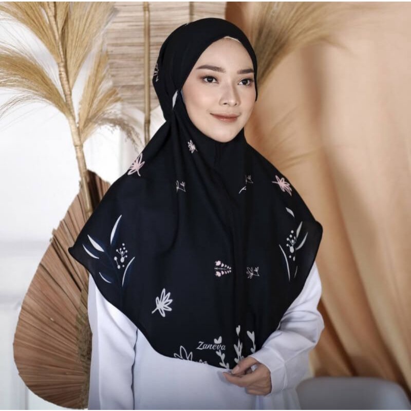 BERGO HIJAB / HIJAB INSTAN / MOTIF MARYAM PRINTING BY ZANEVA HIJAB