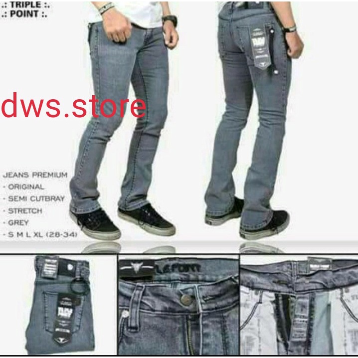 Celana Jeans Cutbray Pria Original Bootcut Bahan Stretch Melar / Celana Cutbray Cowok Murah celana s