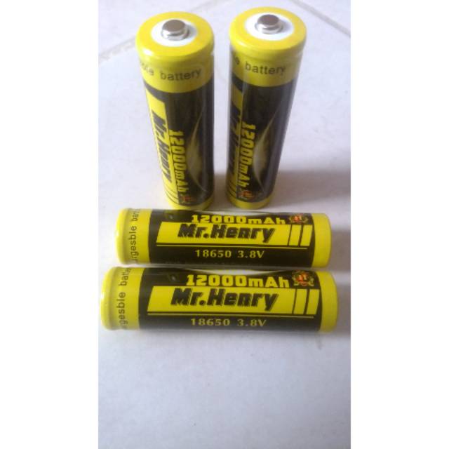 Baterai cas 12000mah Mr Henry 18650 3.7V.