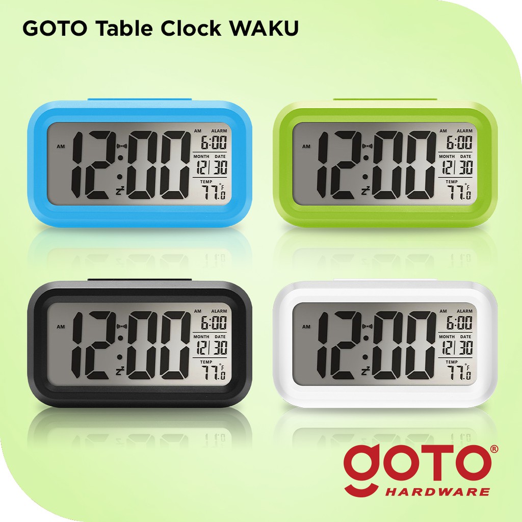 Goto Waku Table Clock LED Jam Meja Digital Smart Alarm