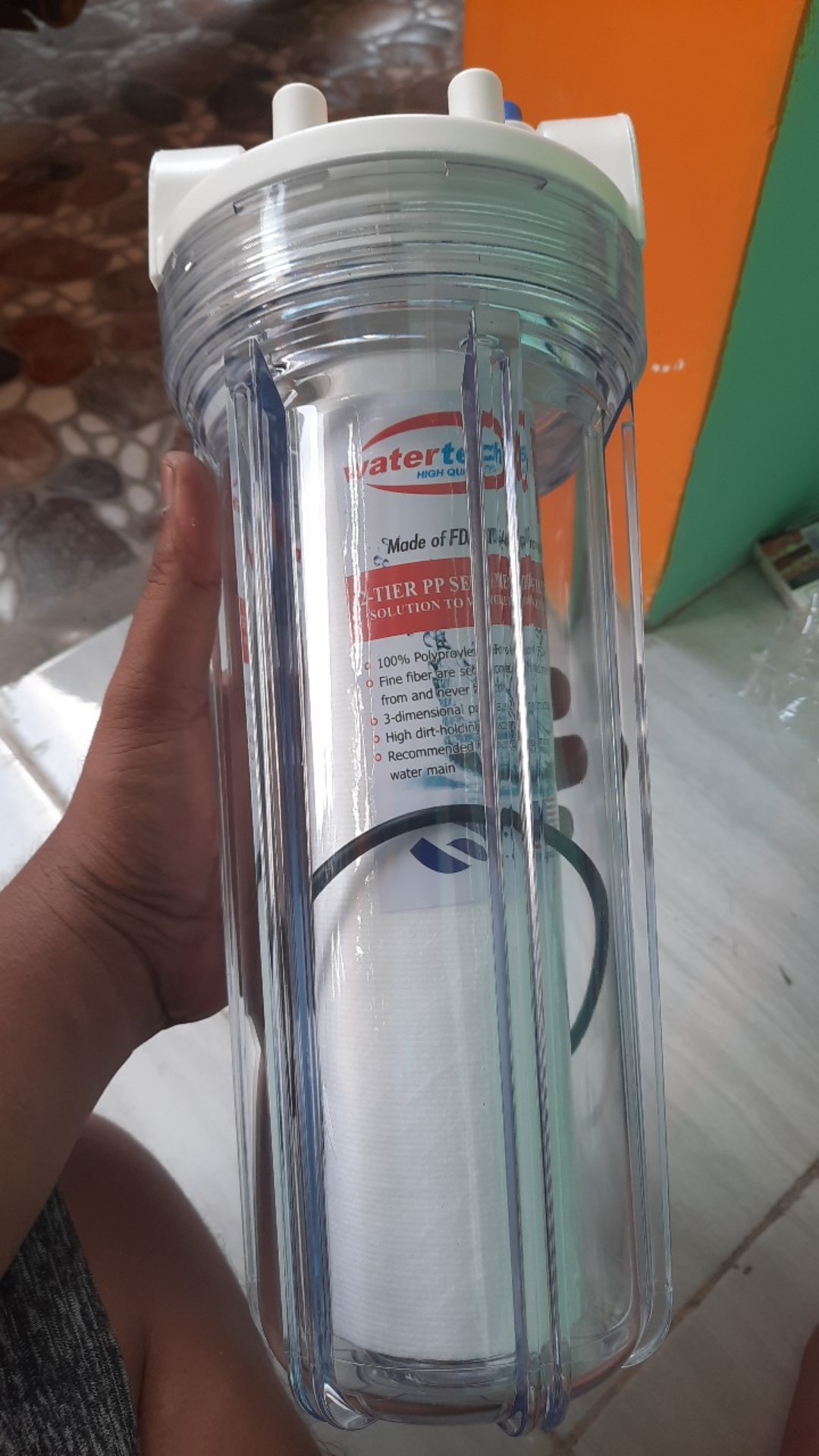 Penjernih Air Filter Air 2 Tabung Housing Nanotec 10 Drat 1/2 Atau 3/4 Bening