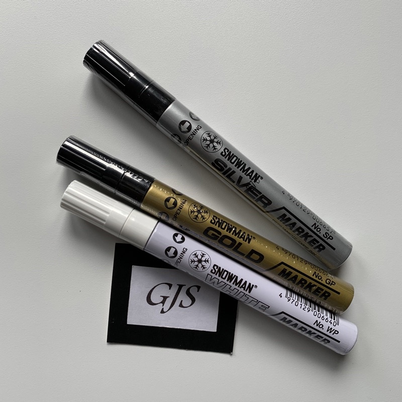 Snowman Paint Marker Besar White/Gold/Silver/Spidol permanen putih/emas/perak