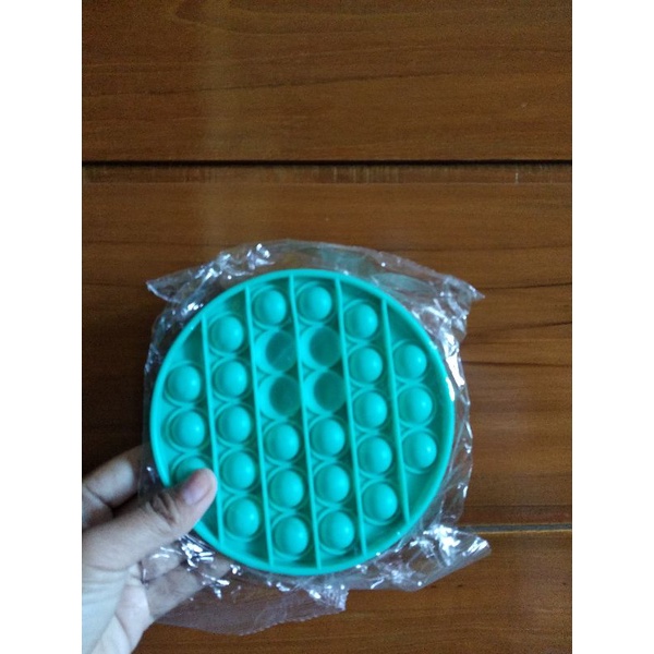 POP IT MAINAN ANAK VIRAL | DIAMETER 11-12 CM-Lingk. Polos hijau