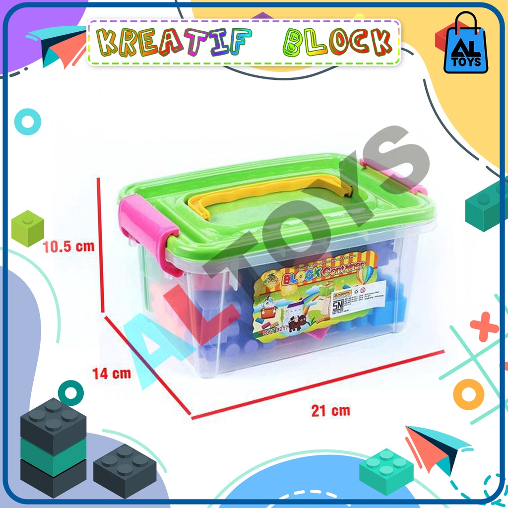 Mainan Edukasi Susun Balok Kreatif Block OCT9217 Box Bagus Isi 29pcs