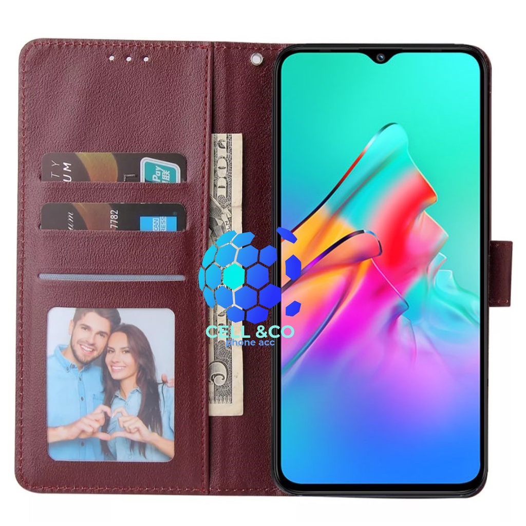 INFINIX NOTE 12 CASE FLIP LEATHER WALLET PREMIUM FLIP CASE BUKA TUTUP KESING HP CASING FLIP CASE WALLET INFINIX NOTE 12