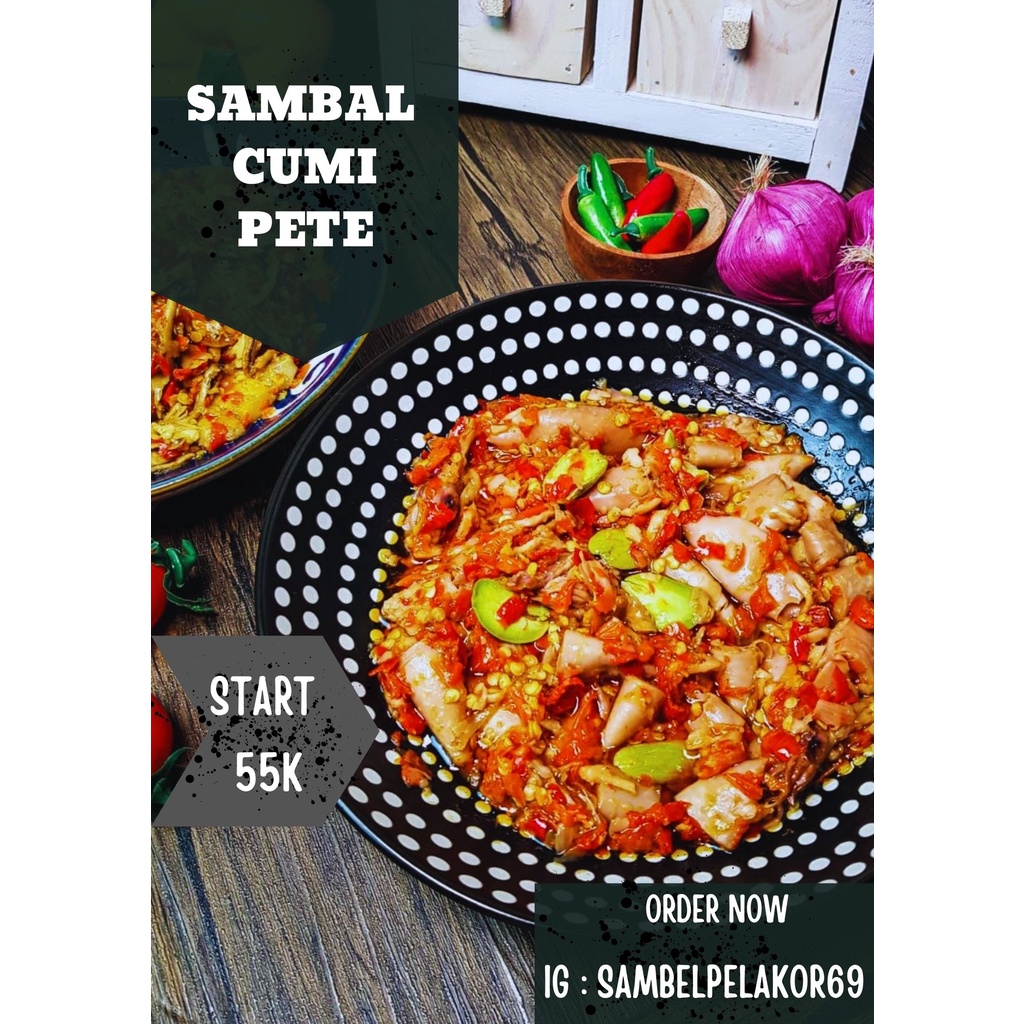 

sambal cumi petai uk 250gr / 1/4kg