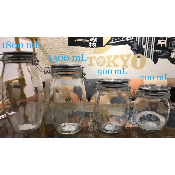 YOSHIKAWA 1300 mL Jar Kaca / Jar Kait / Toples Kait / Toples Kaca