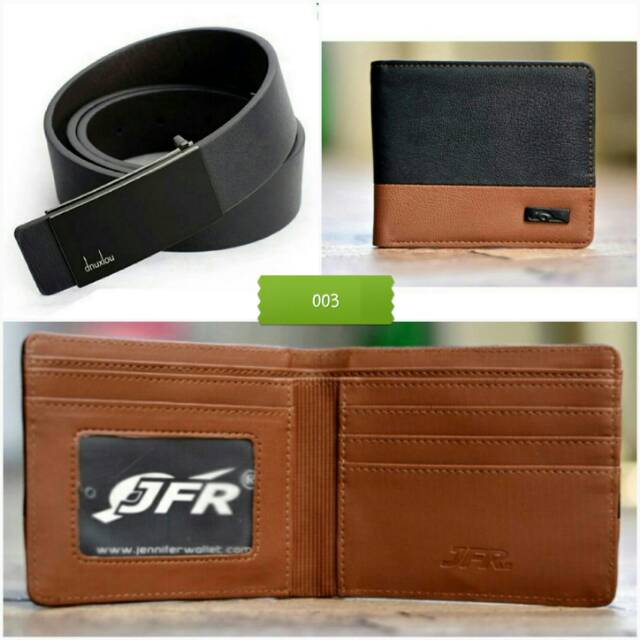 [PROMO] 1 Set Ikat Pinggang + Dompet Kulit Pria - Impor/Belt + Wallet
