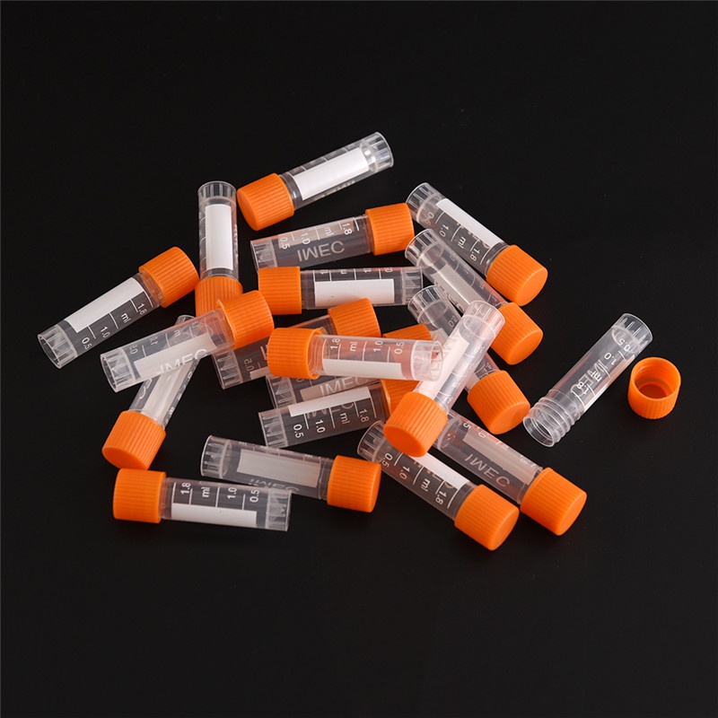 {LUCKID}20pcs 1.8ml screw capsule bottles blending lab analyze centrifuge serum tubes