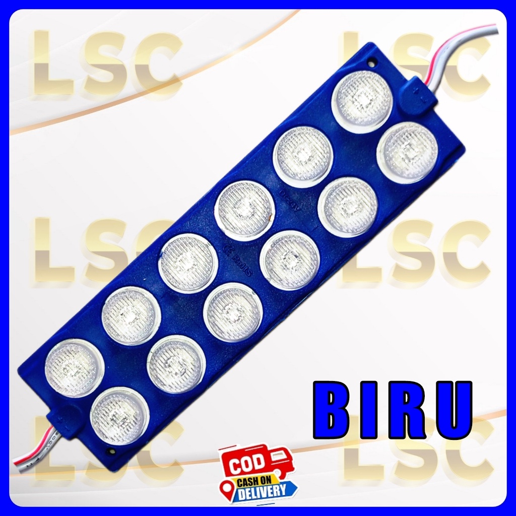Lampu modul Led 12 mata jumbo 2x6 12volt variasi mobil motor