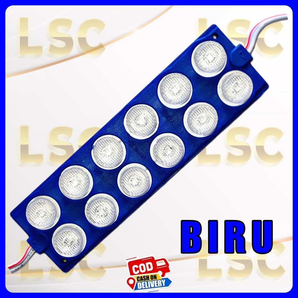 Lampu LED 12 mata 2x6 JUMBO 24 volt variasi lampu truk bus neon box