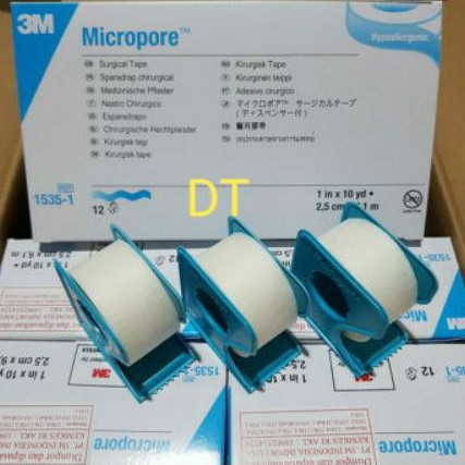 Micropore 1 inch / 3M paper tape 1 inch / plester 1 inch / 1 inch x 10