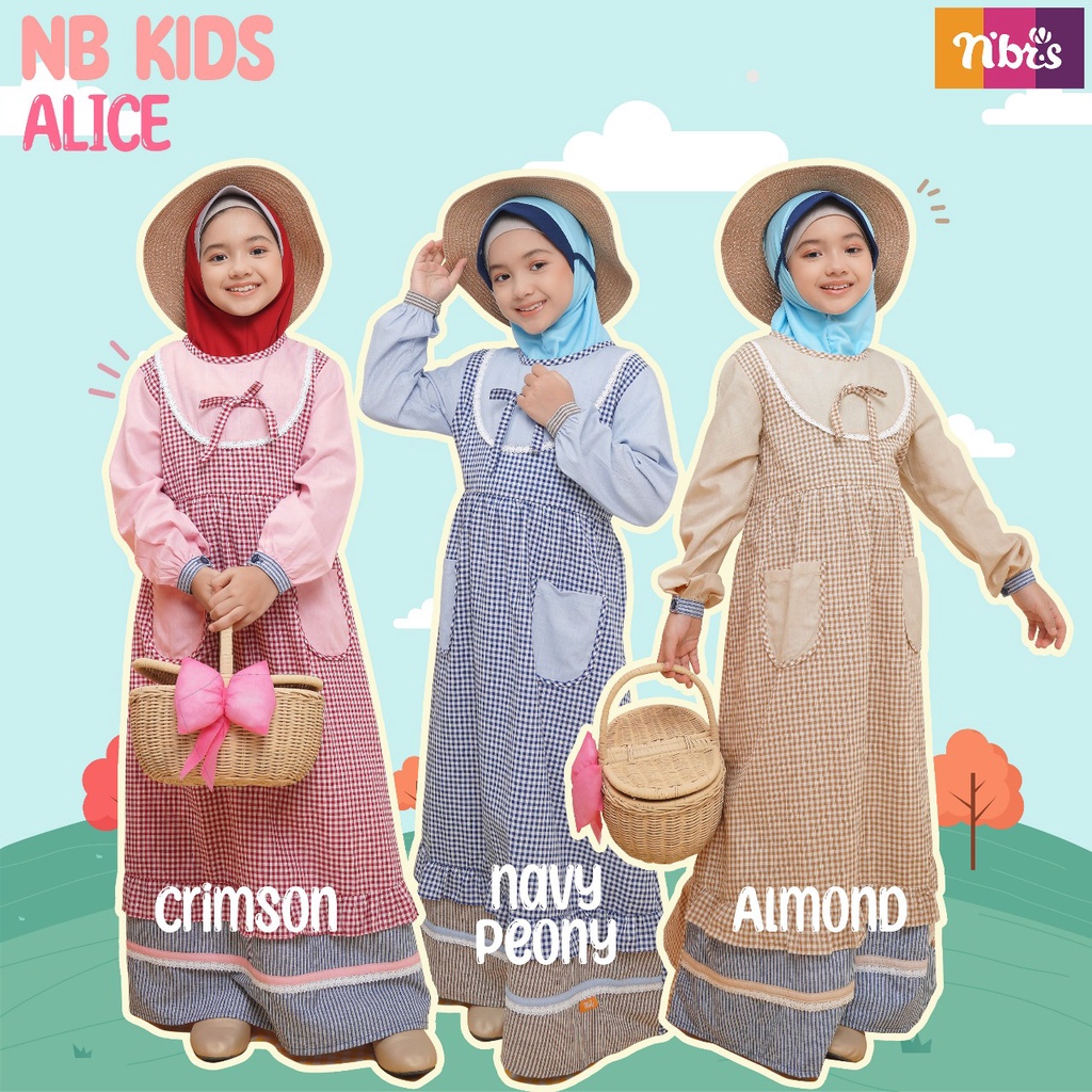 NIBRAS GAMIS ANAK NB KIDS ALICE Bahan Cordova Gamis Anak Model Terbaru