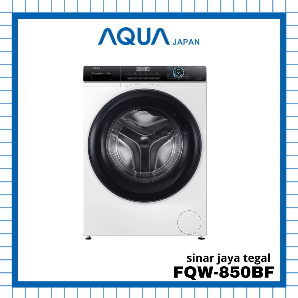 MESIN CUCI AQUA FQW-850BF FRONT LOADING 8 KG