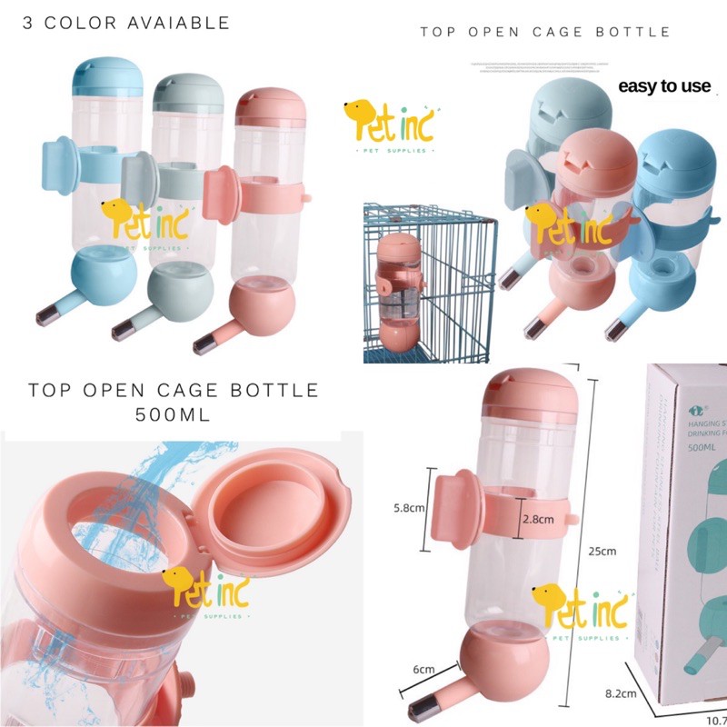 open top cage bottle 500ml