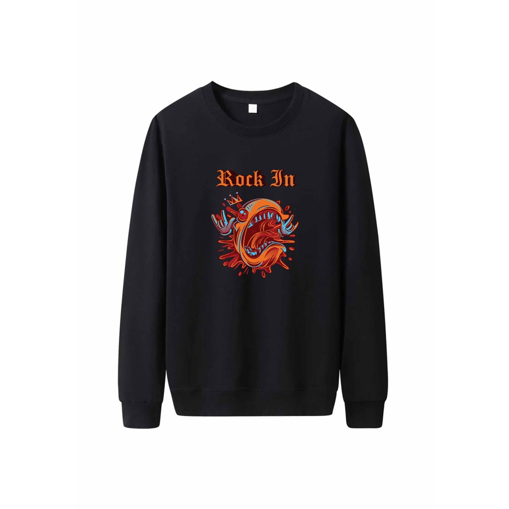 Sweater Pria Rock In Crewneck Pria M - XXL