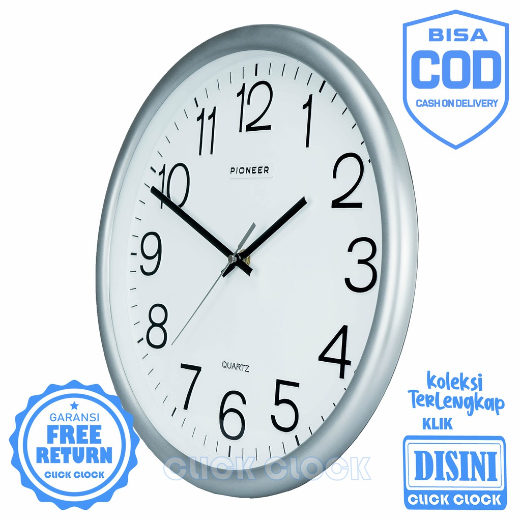 Jam Dinding Polos Wall Clock Dekorasi Rumah Unik Elegan PIONEER PT 2132 DW