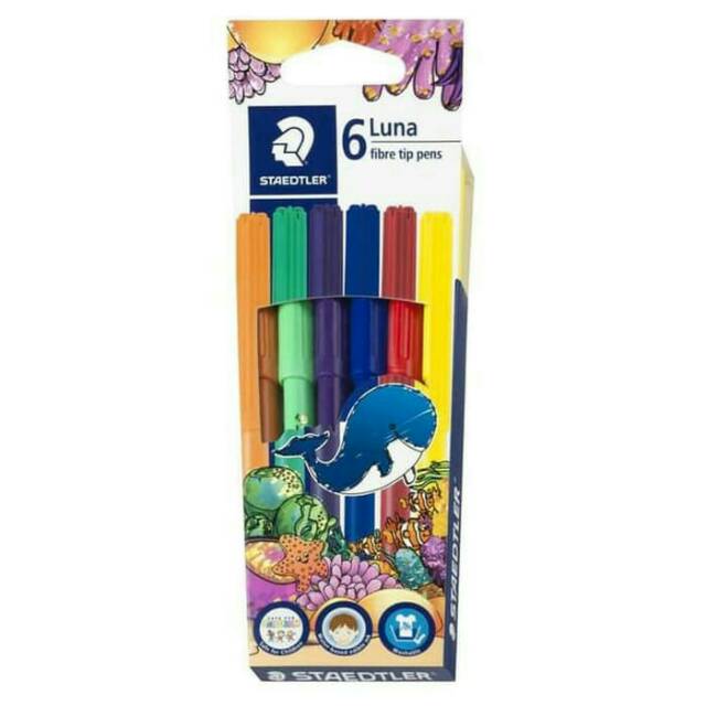 

Spidol Staedtler Fibre Tip Pens 6 Warna