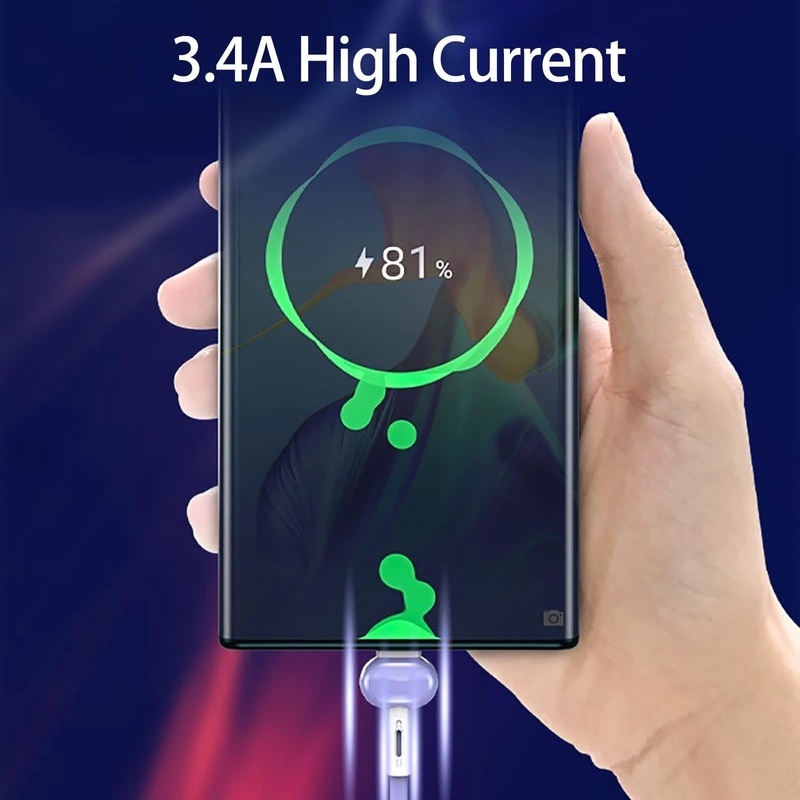 3in1 Kabel Data / Charger Micro USB / Type C / Lightning 5V 3.4a Fast Charging Untuk Smartphone Universal