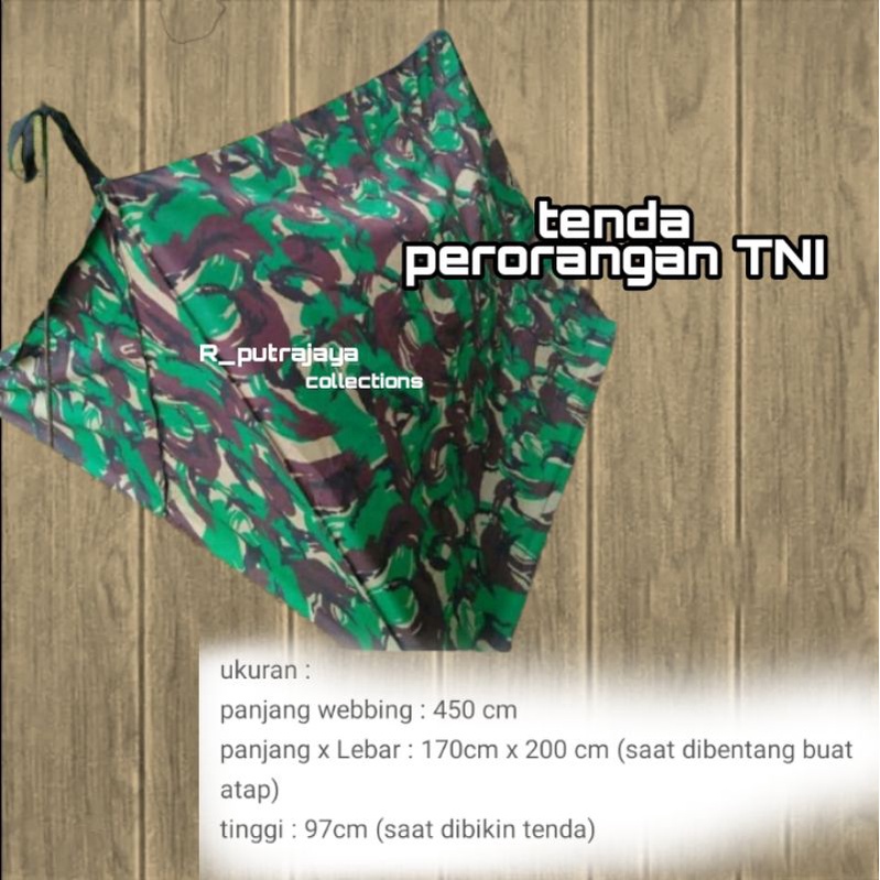 TENDA PERORANGAN TNI/ Militer / Army/ tenda perorangan Loreng TNI