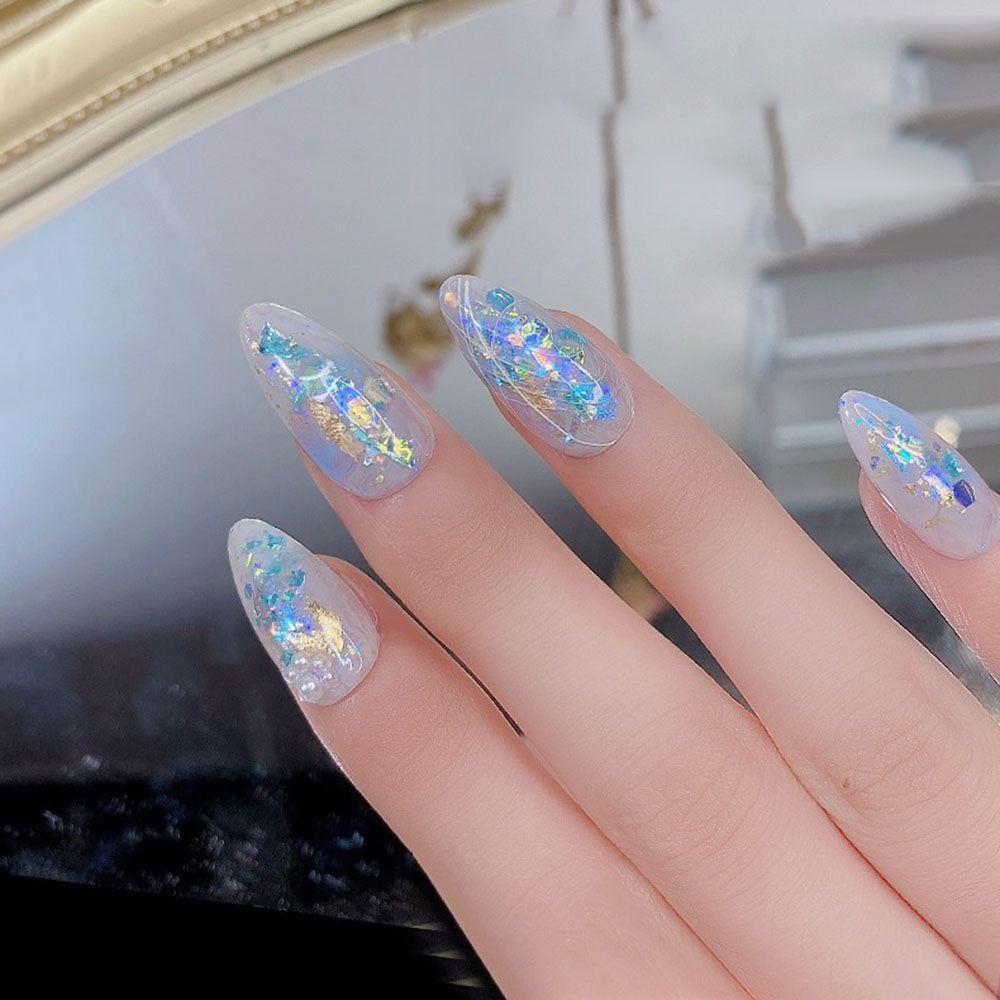 Agustina Nail Art Sequin Shiny Candy Paper Fragments Cellophane Dekorasi Nail Art DIY