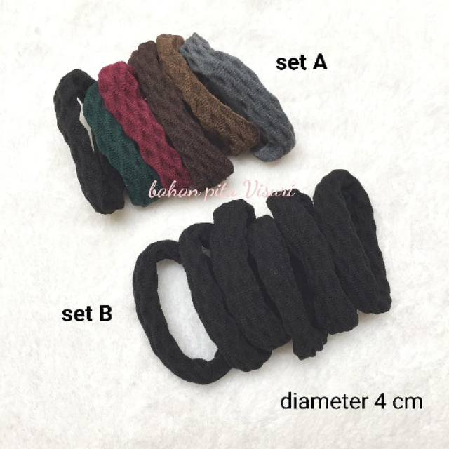 Karet rambut nylon wajik per set