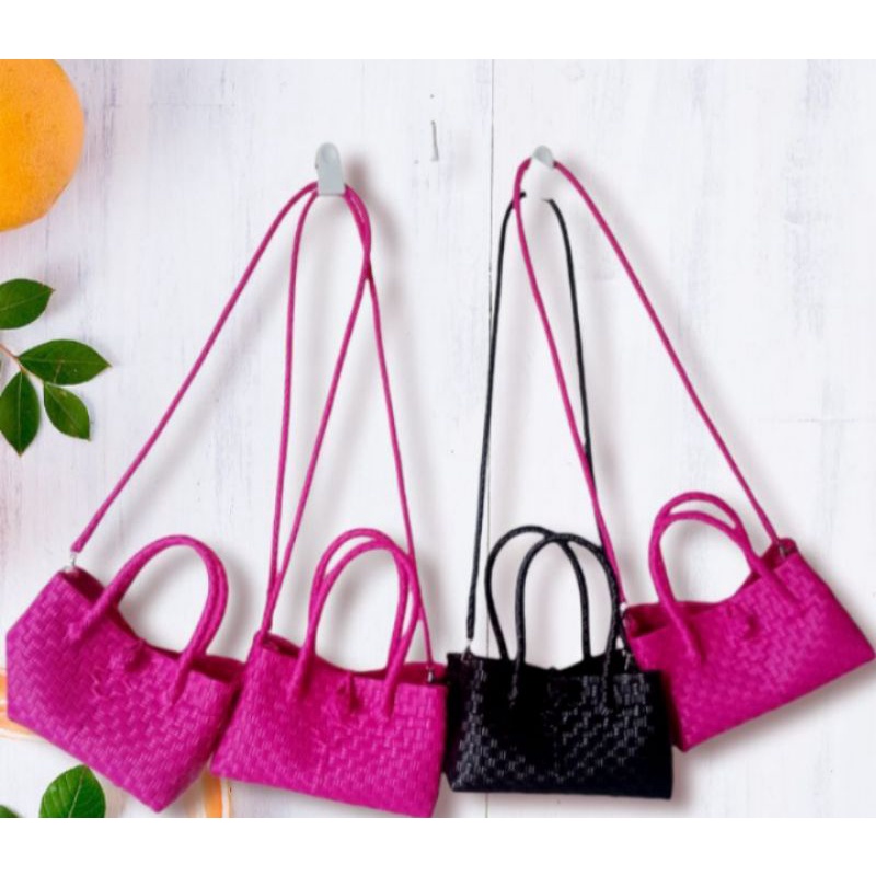 BEST SELLER TAS ANYAMAN JALI MINI PATTY/ TAS JALI PATTY/ SLEMPANG JALI KINI PATTY DENGAN TALI PANJAN