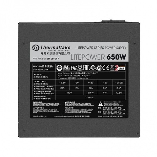 Power Supply ThermalTake Lite Power 650Watt - PSU ThermalTake LitePower 650 Watt