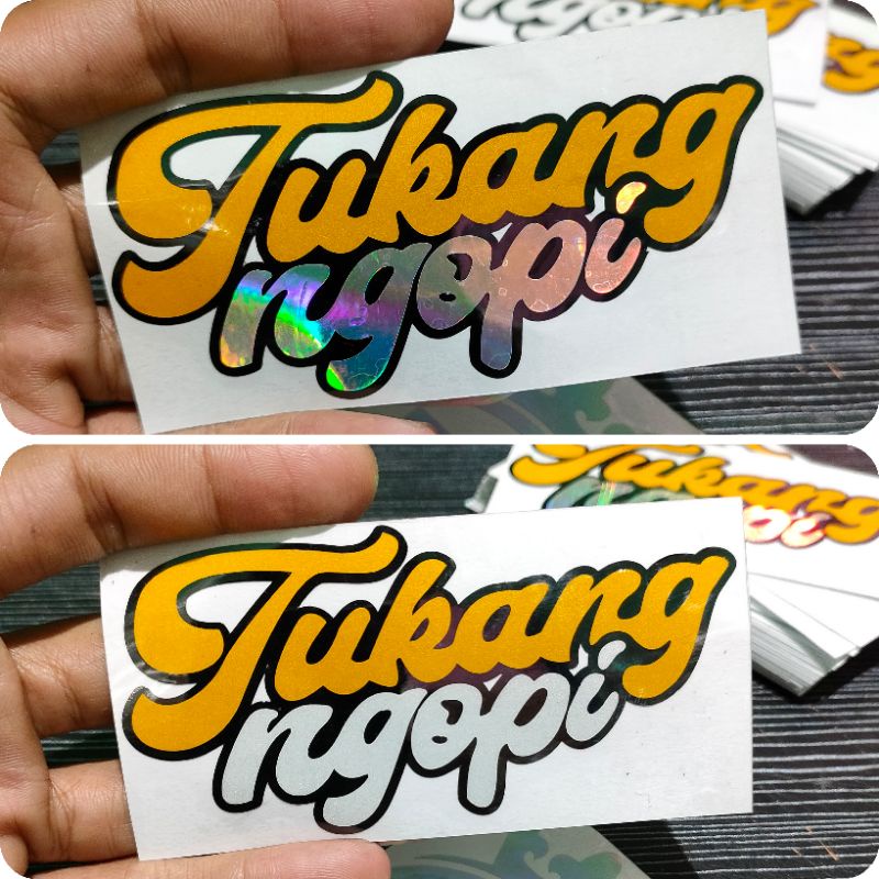 stiker cutting tukang ngopi