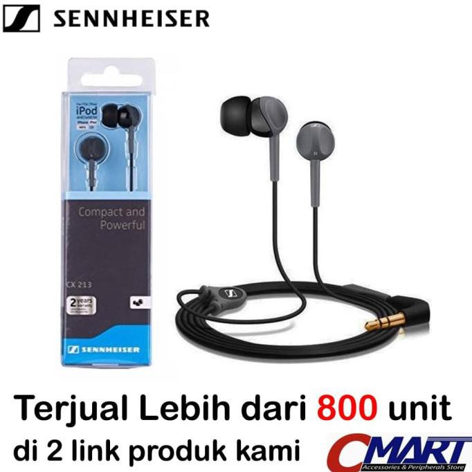 Sennheiser CX213 : Stereo Earphone CX 213 - Hitam