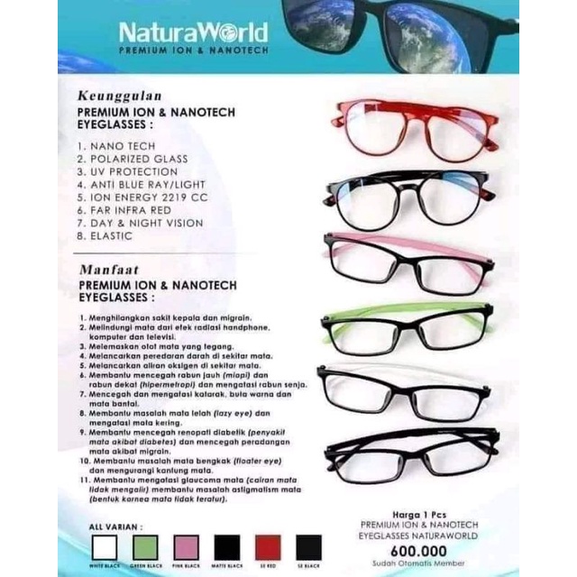 Kacamata K Ion Nano NaturaWorld