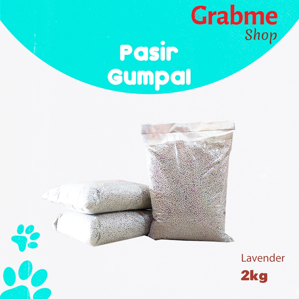 Pasir kucing gumpal wangi cat litter premium 2kg