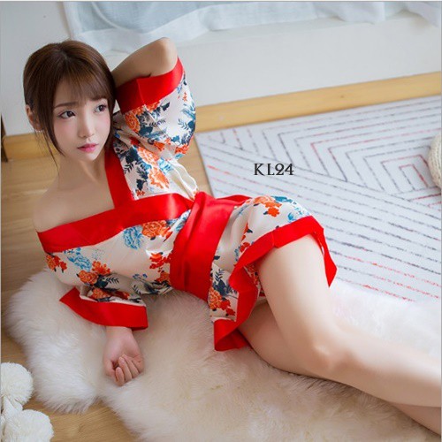 [READY STOK] KIMONO TIDUR BAJU TIDUR KIMONO WANITA LINGERIE KIMONO PUTIH KL24