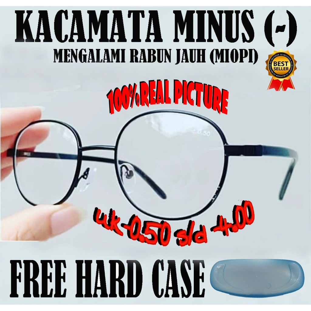 KACAMATA MINUS OVAL TERBARU- (0.50 S/D 4.00) -KACAMATA KOREAN STYLE-