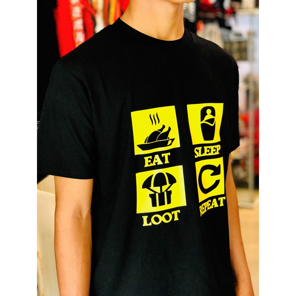 Kaos Gamer PUBG Eat sleep Loot